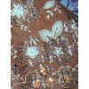 organza fabric with handcut L29007 light coffee