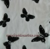 organza flocking curtain fabric