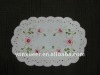 oval polyester emboridery tablecloth