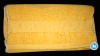 pale yellow satin and satin border terry bath towel