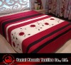 panel embroidered applique flower bedding set