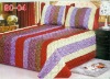 patchwork silk bedspread,3pcs/one set quilt bedspread