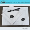 peony white linen cut work napkin placemat