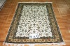 persian design handmade silk carpet