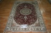 persian design handmade silk carpet