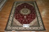 persian design handmade silk carpet