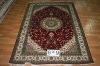 persian design handmade silk carpet