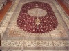 persian hand knotted silk carpet