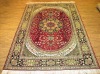 persian hand knotted silk carpet