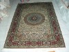 persian hand knotted silk carpet