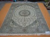 persian hand knotted silk carpet