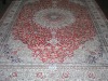 persian hand knotted silk carpet