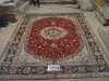 persian hand knotted silk carpet