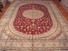 persian hand knotted silk carpet