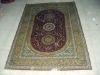 persian hand knotted silk carpet 4x6feet