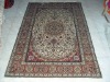 persian hand knotted silk rug 4x6feet