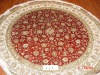 pesian design rund silk floral rug