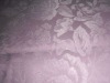 pink 100% polyester jacquard table cloth with laser end
