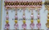 pink beads fringe for curtain with stock