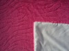 pink brushed coral fleece blanket