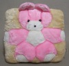 pink bunny rabbit plush accent pillow decorative