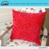 pink corduroy printing square decorative chair cushion