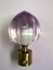 pink crystal glass finials for curtain rod