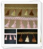 pink handmade fringe curtain tassels beaded