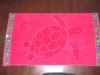 pink jacquard beach towel