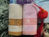 pink jacquard cotton towel