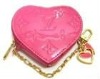 pink leather coin purse