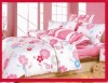 pink loving printing bedding set