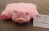 pink pig style plush stuffed cotton cushion