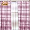 pink plaid grommet shower curtain bedroom curtain