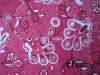 pink print fabric with PBT