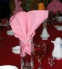 pink table napkin