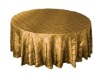 pintuck tablecloth,gold pintuck round table linen