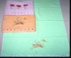 plain dyed non-twist bath towel with embroidery