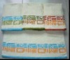 plain dyed non-twist bath towel with embroidery and border