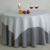 plain dyed polyester white hotel tablecloth