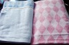plain dyed soft embroidered bath towels with border