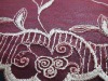 plain embroidery on chiffon fabric