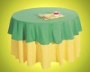 plain hotel table cloth