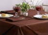 plain polyester table cloth with lace(oyhgt045)