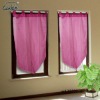 plain style pink beautiful polyester top string tassels window curtain
