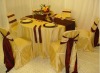 plain taffeta chair cover and tablecloths