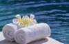 plain white bath towel