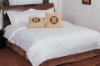 plain white bedding set / bed linen for hotel and home