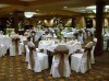 pleated banquet chair cover polyester wedding chair cover white