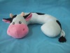 plush and stuffed cow travel neck pillow